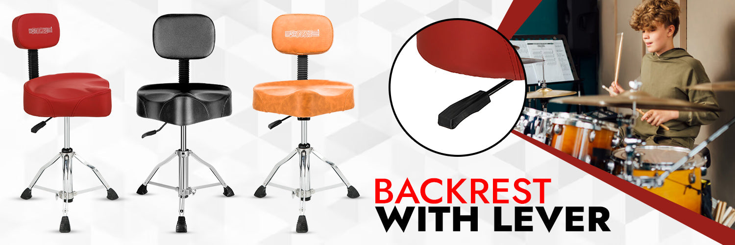 DRUM STOOL BACKREST WITH LEVER