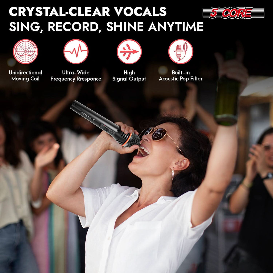 feature-rich microphone offers advanced functionalities to enhance usability, performance, and versatility