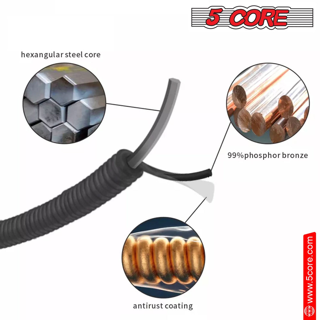 Durable and corrosion-resistant acoustic strings for long-lasting sound