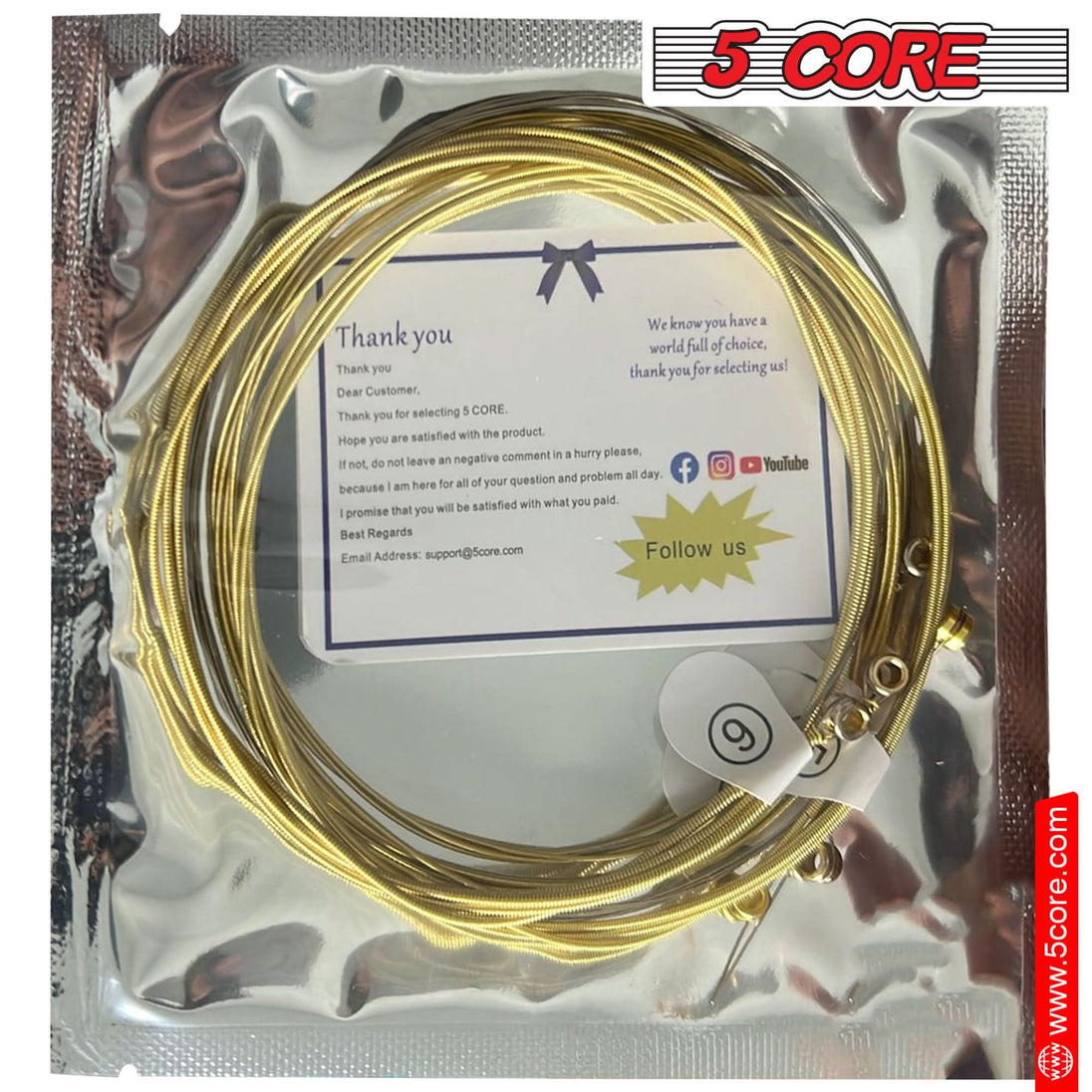 Precision wound guitar strings for clear, vibrant acoustic tones