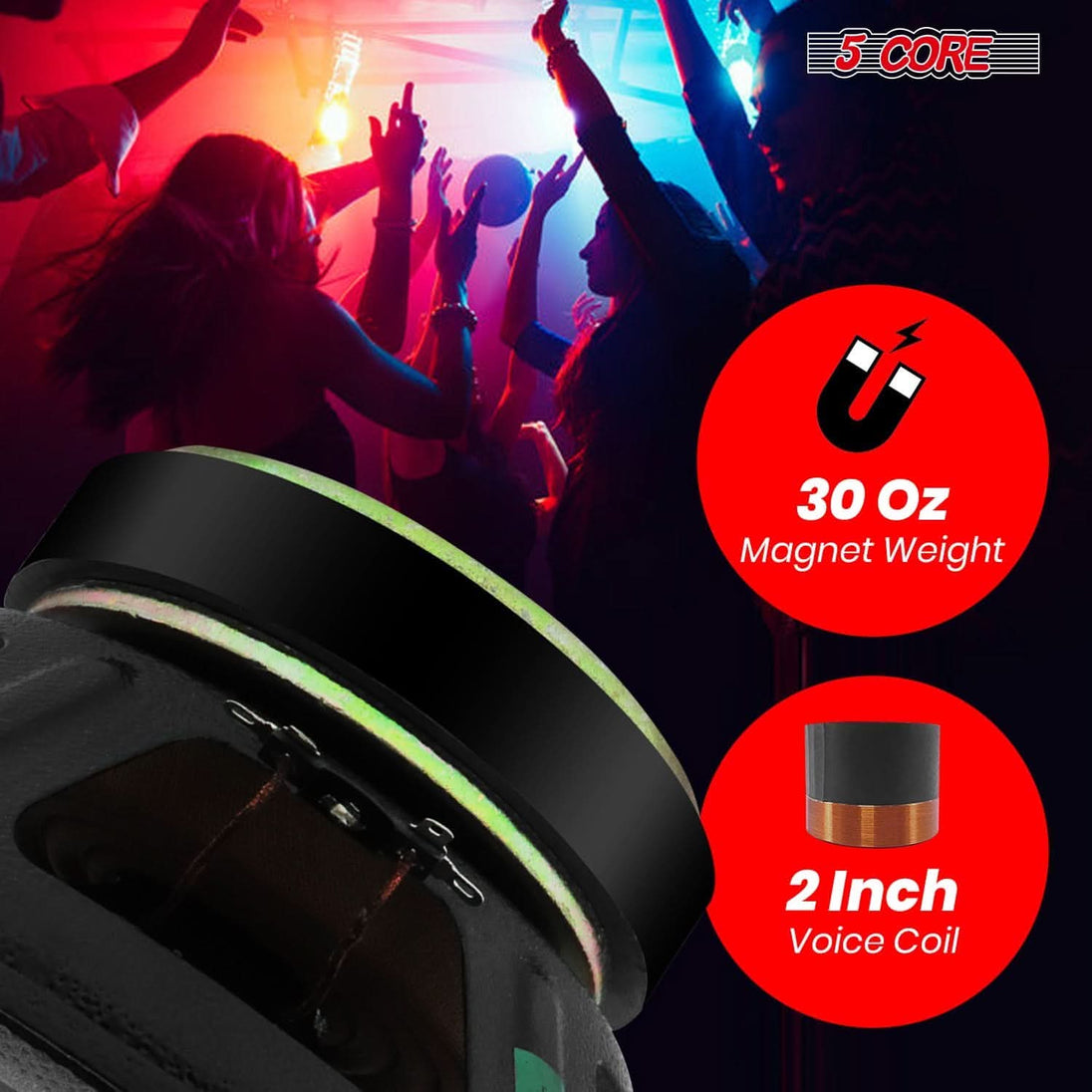 10-inch woofer with durable build for professional audio environments