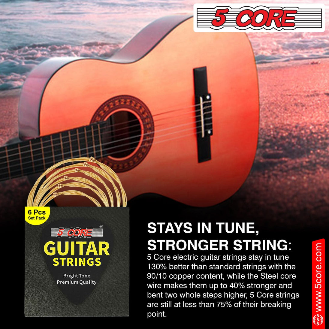 Precision-wound for excellent intonation and balanced frequency response