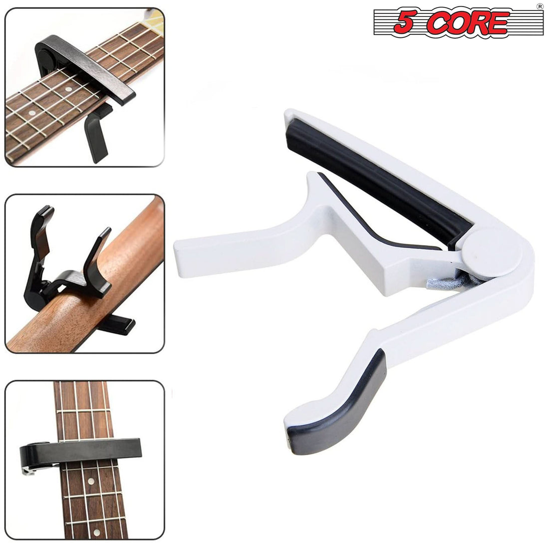 Capo for Banjo Mandolin Ukulele: 5 Core guitar capos for 6-string acoustic and electric guitars.