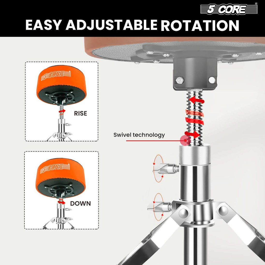 Comfortable heavy duty guitar stool with velvet cushion for long use