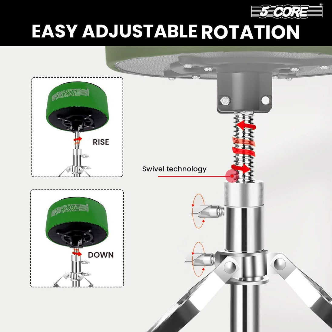 Padded adjustable music chair stool ideal for drummers and guitarists