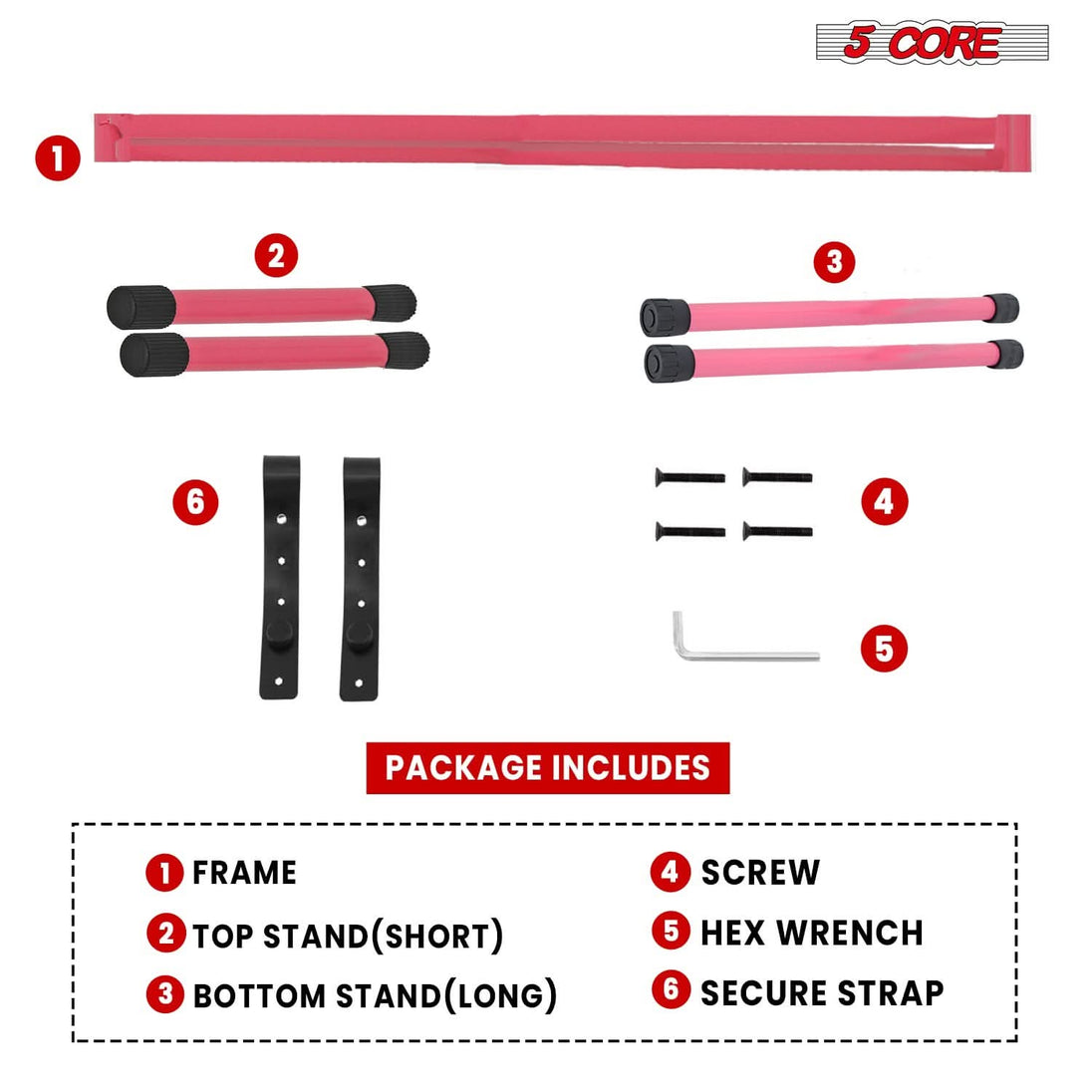 5 Core foldable keyboard stand with two tiers and adjustable height