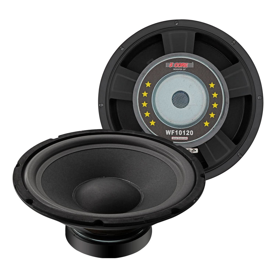 Replacement PA DJ subwoofer with 10-inch cone for deep bass response