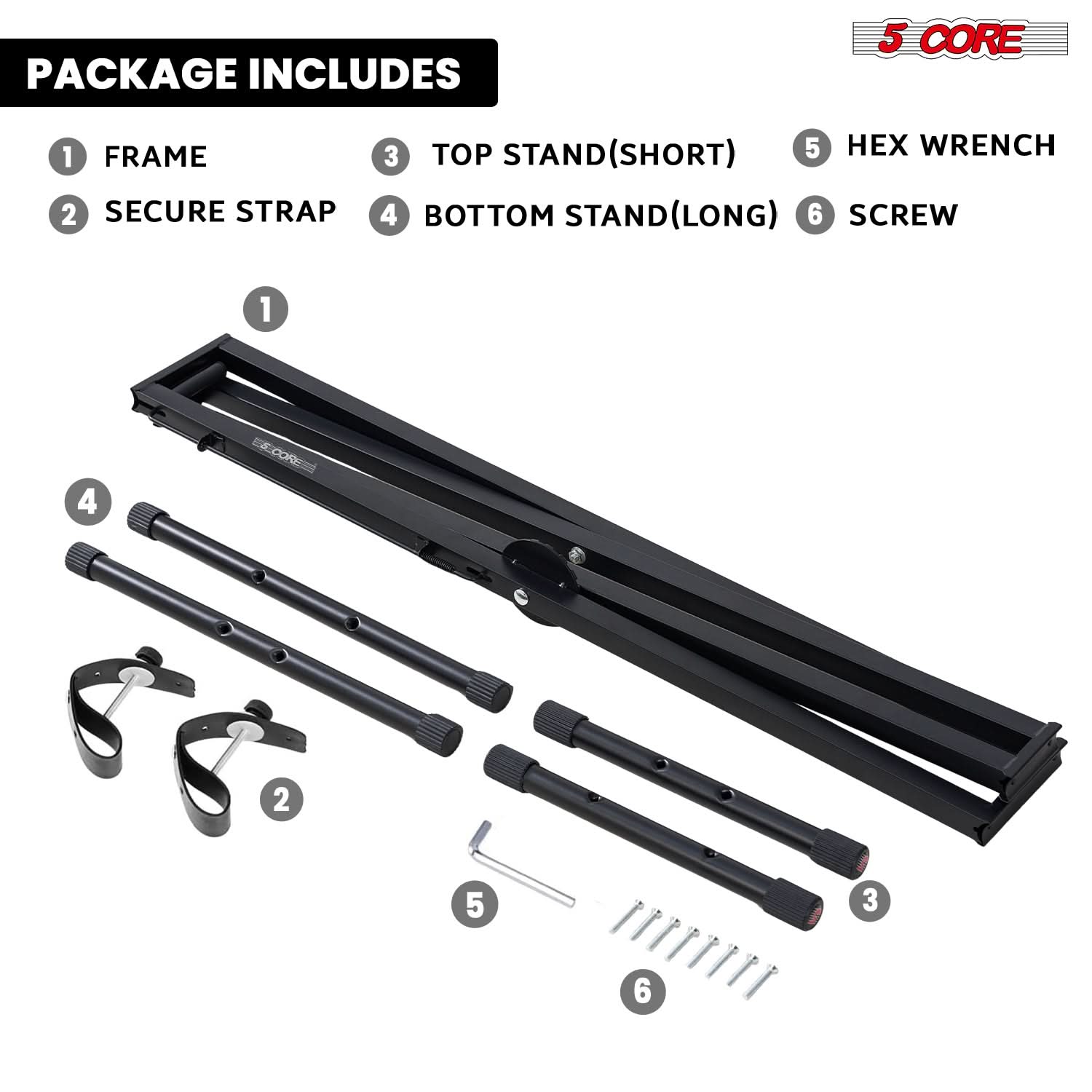 5 Core Keyboard Stand Height Adjustable One Hand Trigger Quick Release Portable Key Board DJ Stands
