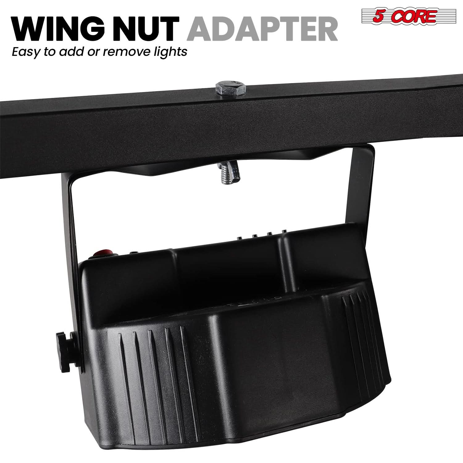 5 Core DJ Light Stand Stage Lighting Truss System Hand Crank Up Heavy Duty Height Adjustable w T bar