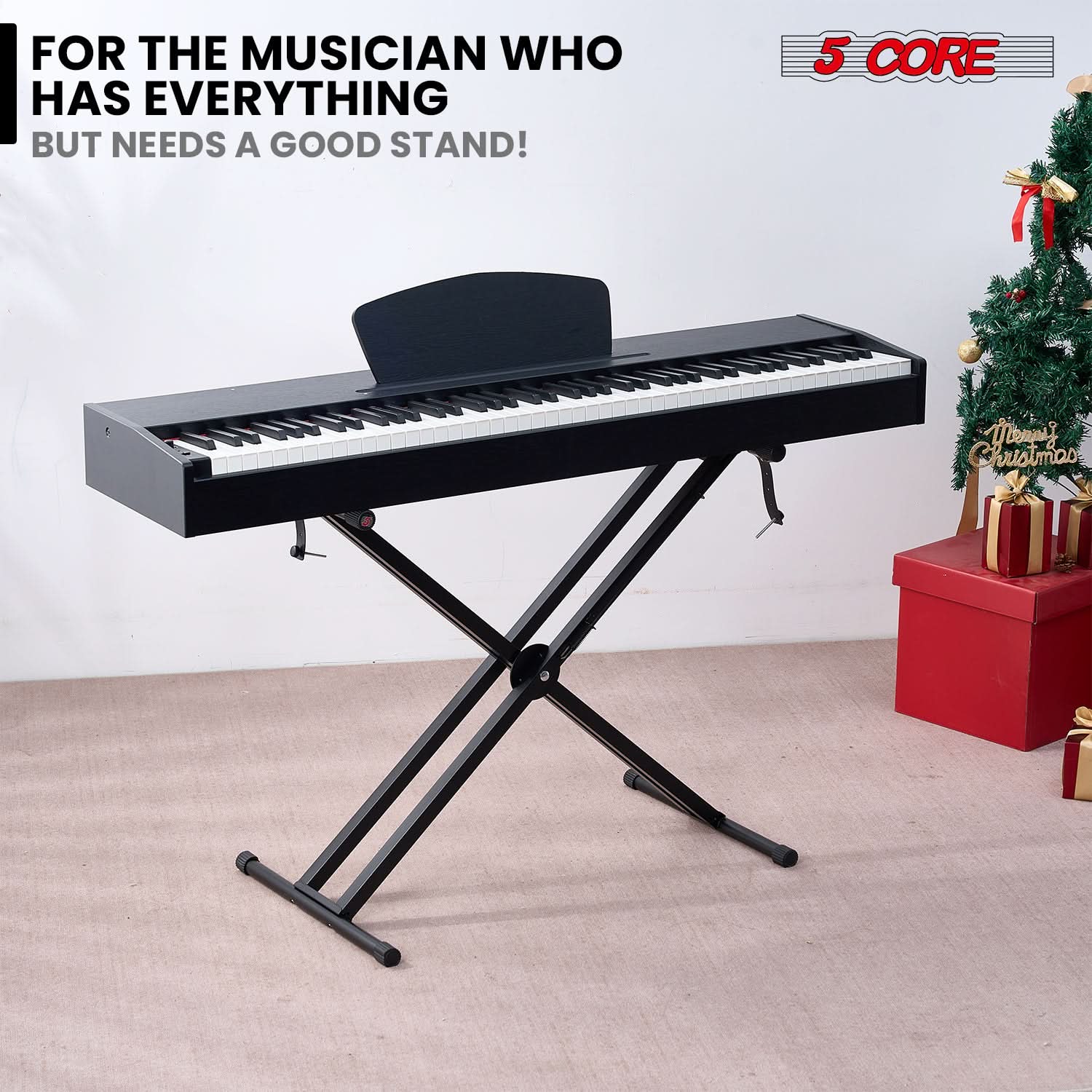 5 Core Keyboard Stand Height Adjustable One Hand Trigger Quick Release Portable Key Board DJ Stands