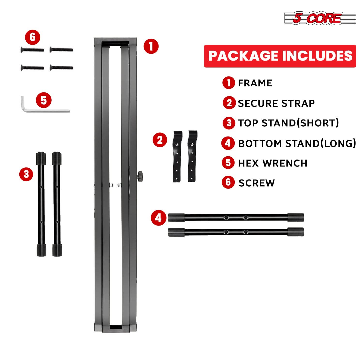 5 Core Keyboard Stand Dual X Shape Adjustable Foldable Portable Key Board DJ Controller Stands
