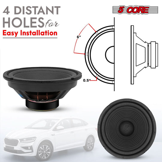 Strong magnet and cone structure in 5Core subwoofer for accurate audio output