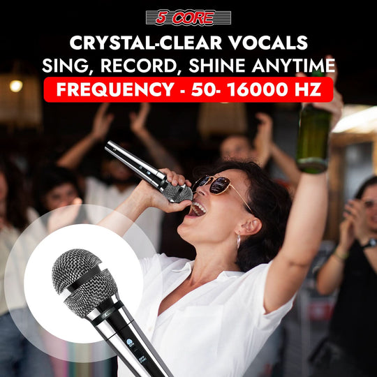 Dynamic handheld microphone ideal for karaoke and studio sessions