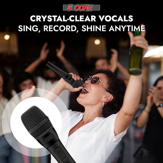 Handheld professional microphone with XLR for clear vocal capture