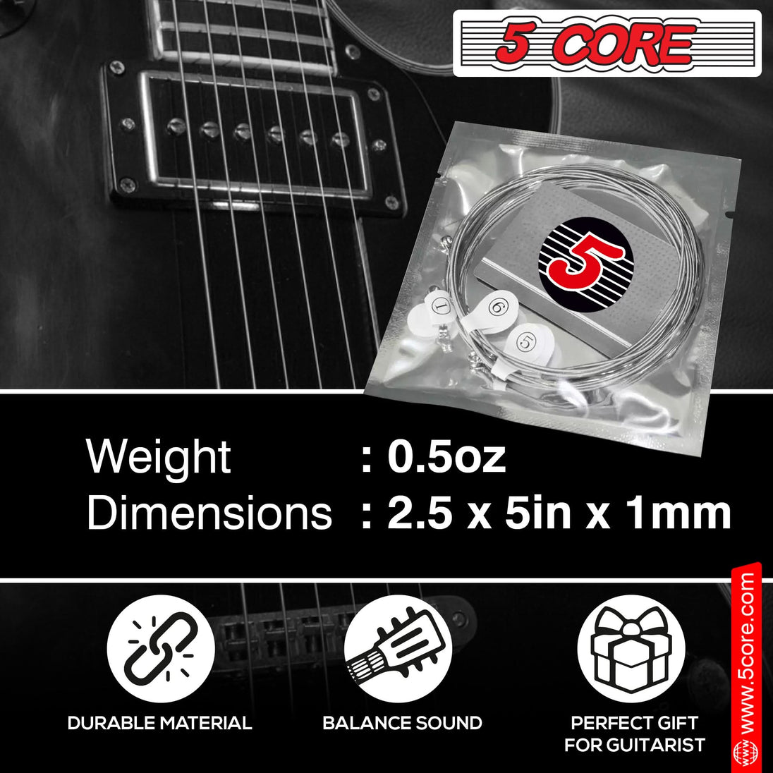 Bass guitar strings designed for 6 string bass guitars