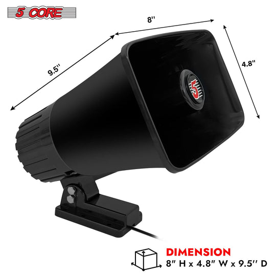 Heavy-duty 5Core loud PA horn speaker, 8x5 inch, 8 Ohm, 65 watts power