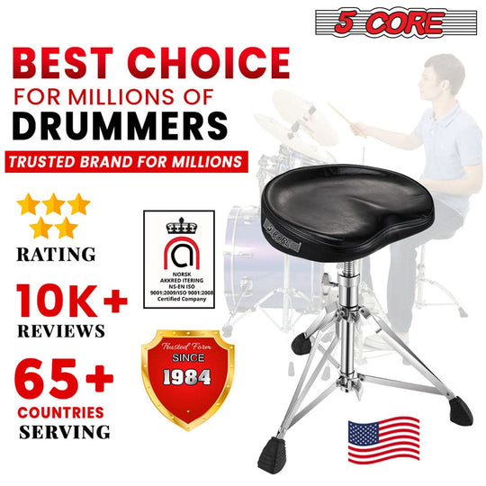 5 Core Musician's Throne: Ergonomic design with padded seat and adjustable height for all musicians.