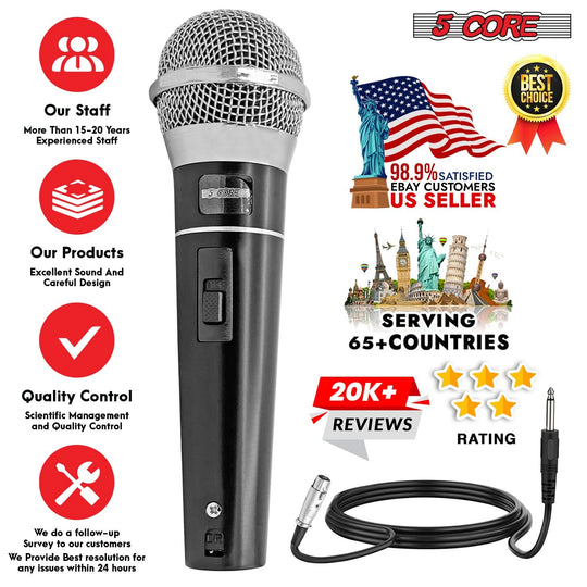 Clear audio dynamic mic 5Core XLR vocal microphone for professionals