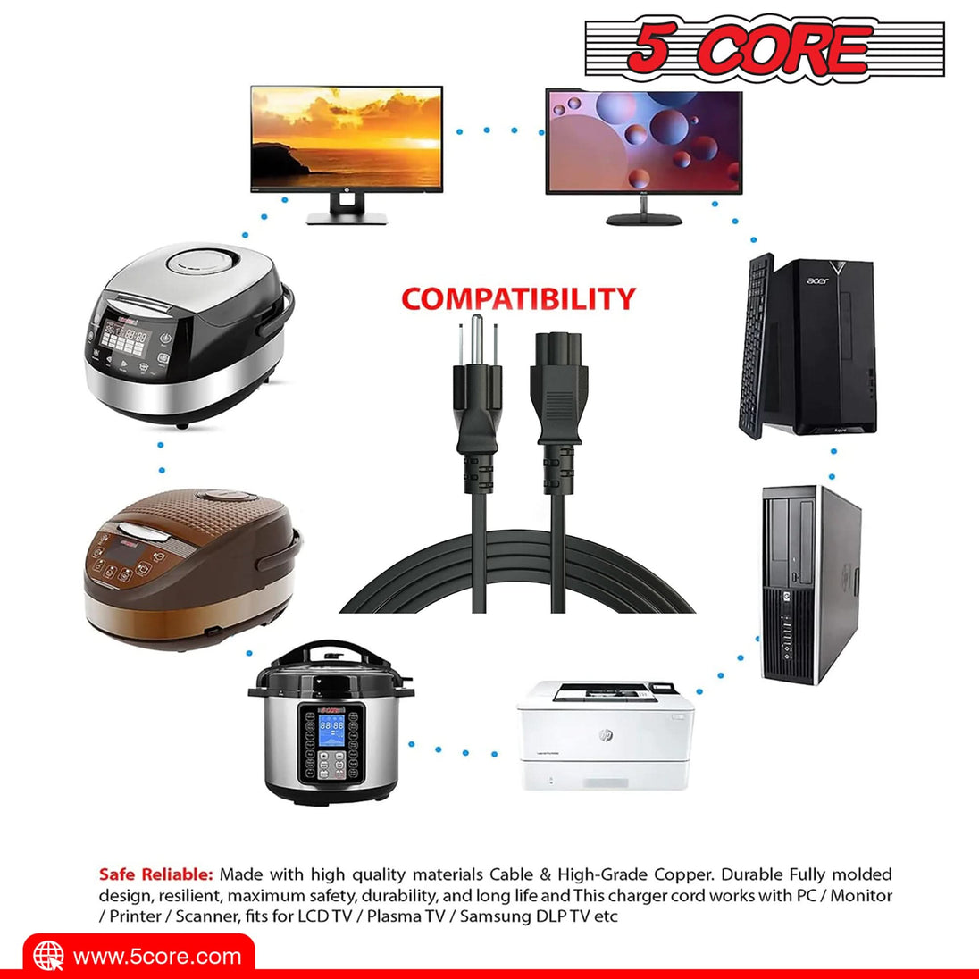 Electrical extension wire for small appliances and gadgets