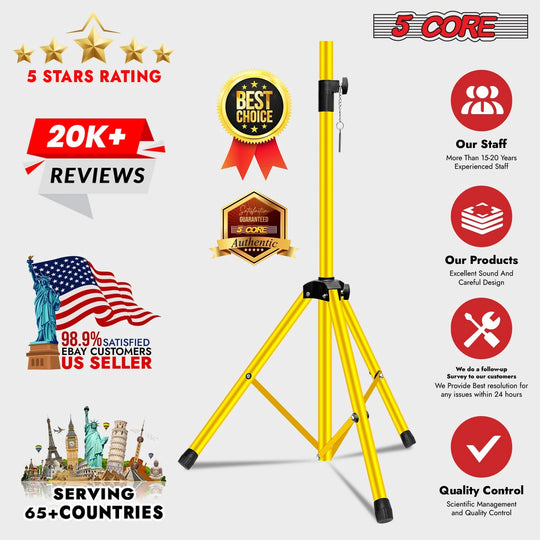 Tripod Tall Adjustable 72 Inch DJ Studio Monitor Stands Pole