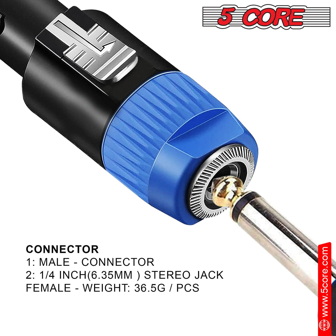 5Core Speakon audio adapter for easy connection with audio systems