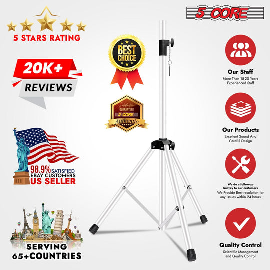 Tripod Tall Adjustable 72 Inch DJ Studio Monitor Stands Pole Mount