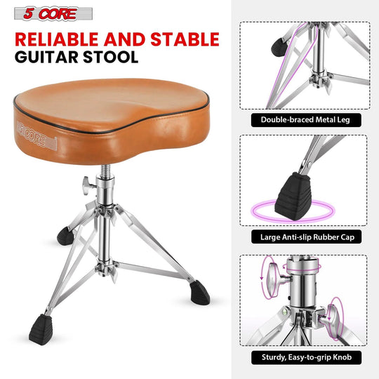 Durable drum seat with easy adjustable rotation for quick and secure height customization.