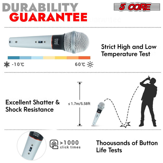 5Core handheld dynamic mic for singing and audio recording