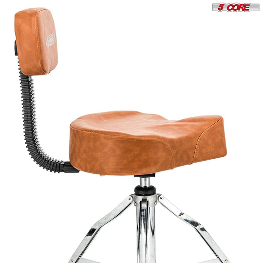 Comfortable red drum seat with backrest adjustable for all ages 5Core