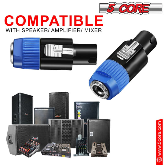 5Core male Speakon connector for superior audio performance