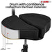 Adjustable drum throne guitar stool with supportive backrest