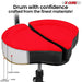 Padded drum throne with backrest for comfortable guitar and drum seating