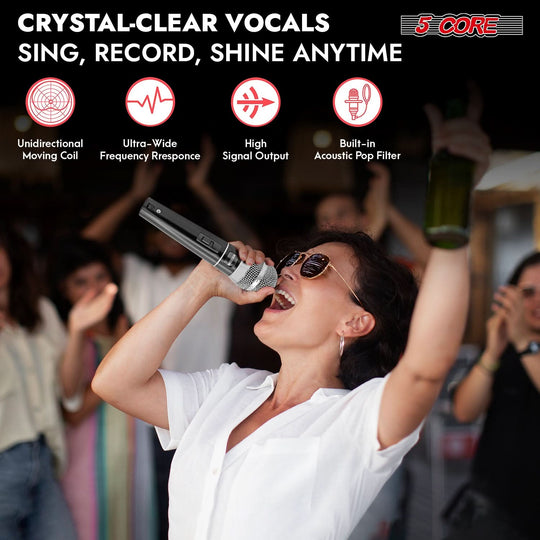 Compact 5Core XLR microphone dynamic design for portability and quality