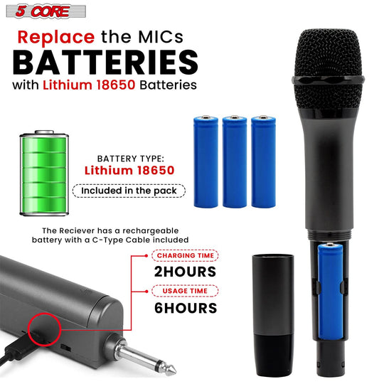 Switch to our wireless mic and easily replace the batteries for uninterrupted performance