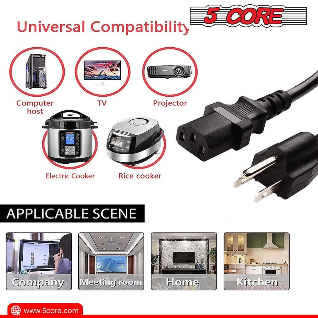 Flexible cord for powering lights and gadgets