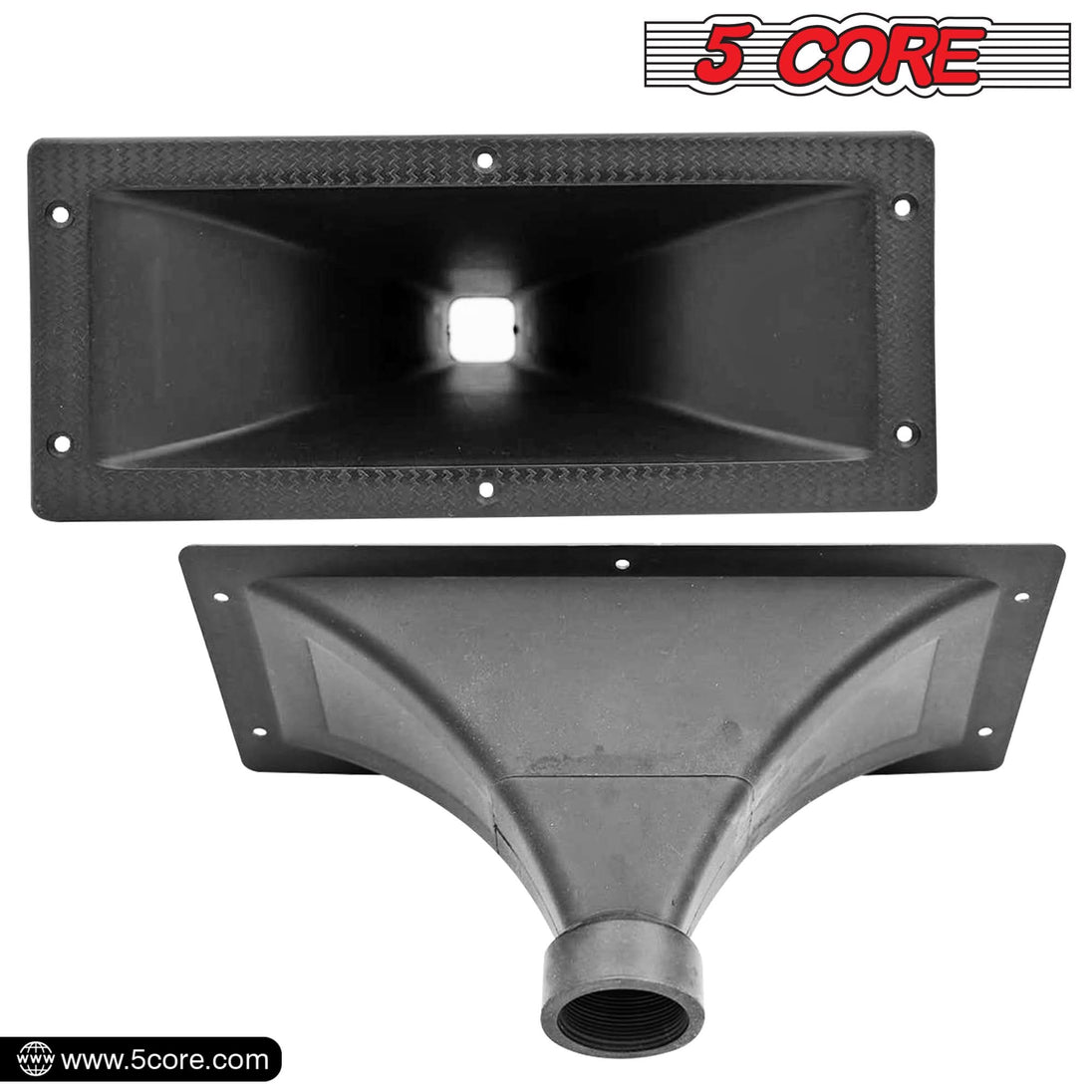 5Core rectangular speaker horn for crisp highs and wide coverage