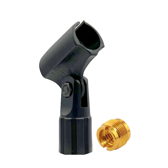 5Core 4-piece microphone clip holder set with 5/8 to 3/8 inch screw adapters