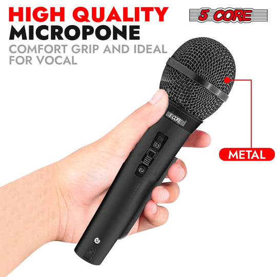 5Core dynamic mic XLR vocal microphone for singing and podcasting