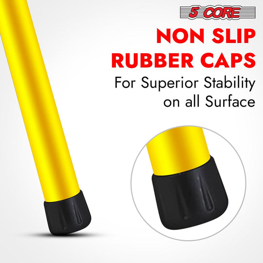 Adjustable yellow DJ speaker stand by 5Core with strong tripod legs