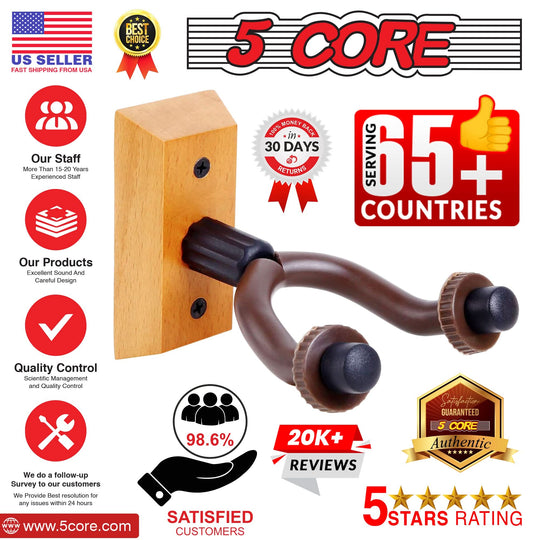 Secure 5Core guitar hook stand for acoustic and electric guitars