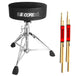 5 Core Drum Throne Comfortable Padded Guitar Stool Height Adjustable Music DJ Chair Heavy Duty Seat