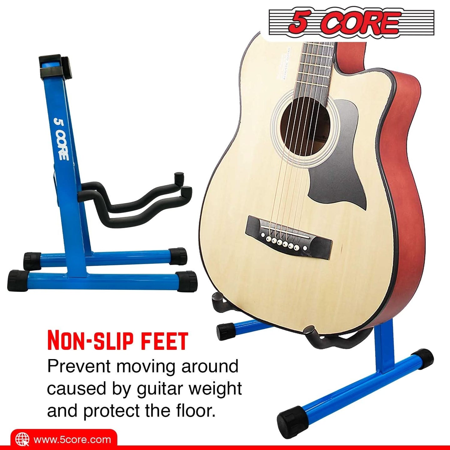 greater stability for anti slip base guitar display stand