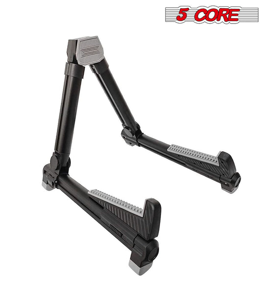 5Core Adjustable Aluminum A-Frame Floor Guitar Stand for Acoustic and Electric Bass