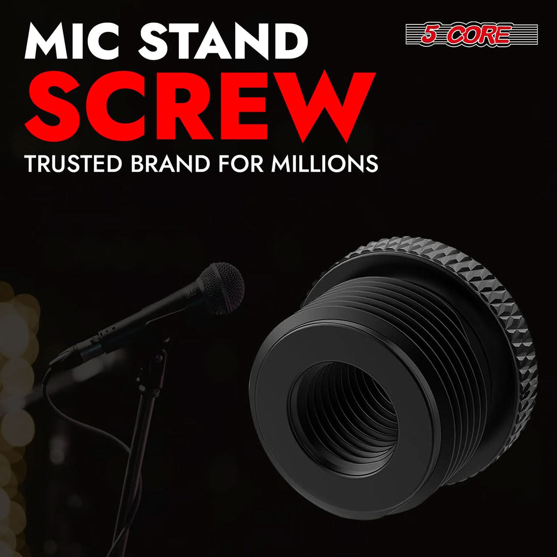 5Core 12-piece adapter set, 5/8" male to 3/8" female screw thread for mic stand threading conversion