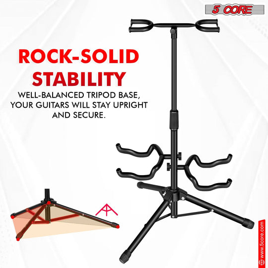 Tripod base stand for electric guitar