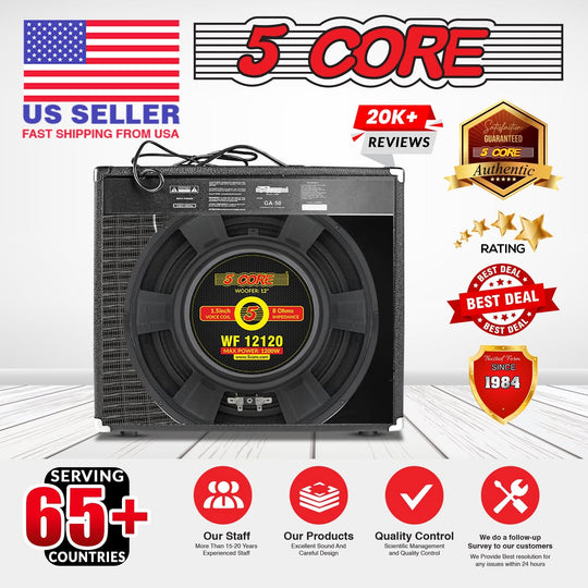 5 Core 12 Inch 120W RMS Guitar Speaker - 8 Ohm, 23 Oz Magnet Driver