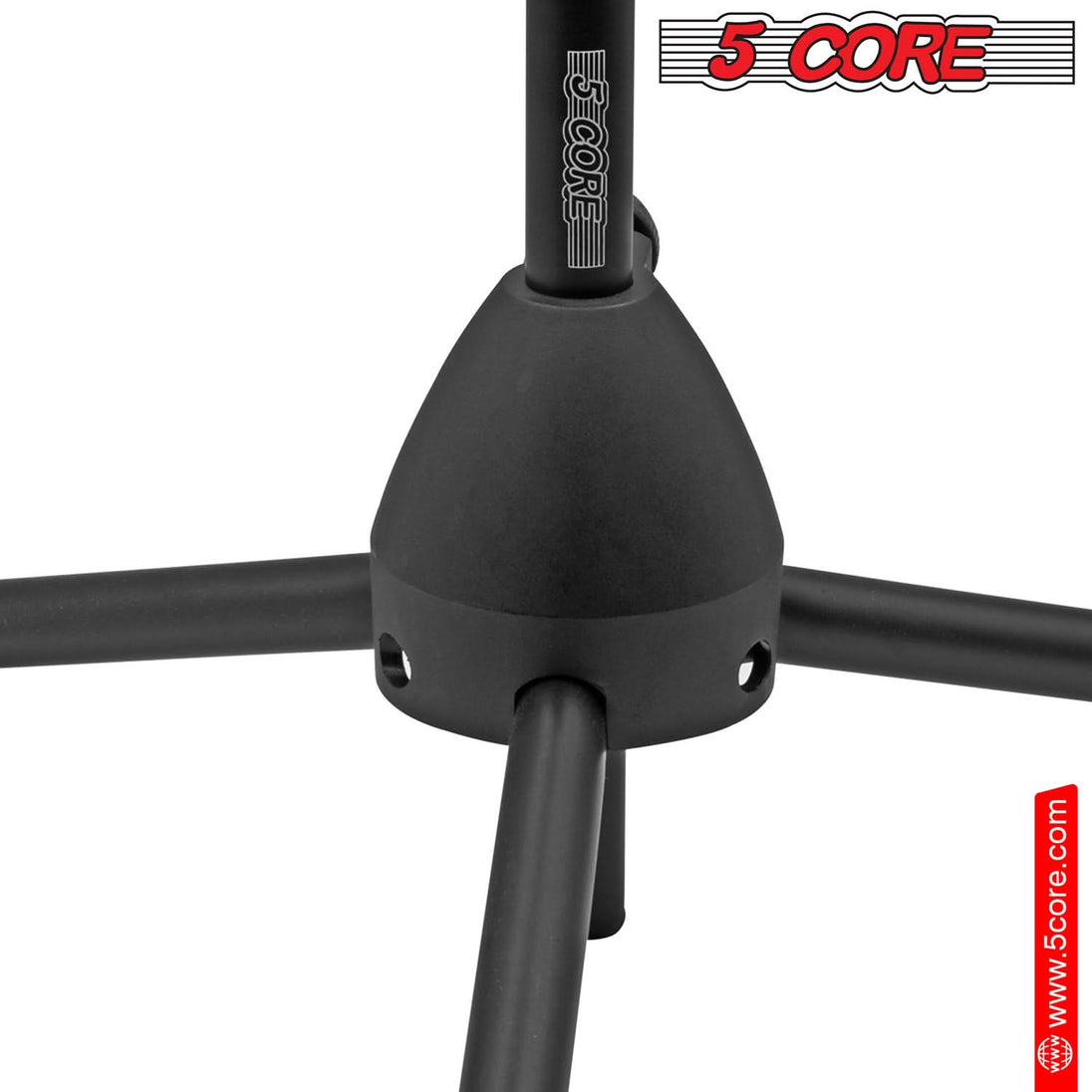 Short 5Core mic stand with tripod base and extendable boom