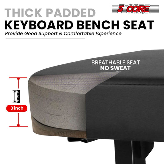 Comfortable padded cushion for extended playing sessions, providing soft support for the musician