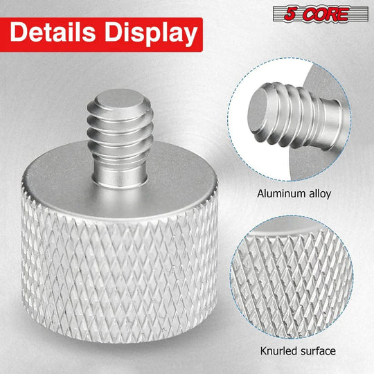5Core 12-piece mic adapter set, 3/8" male to 5/8" female screw thread for mic stand conversions