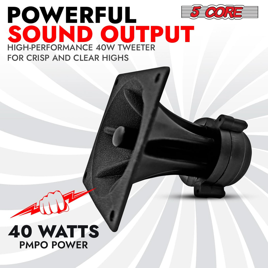 Compact square tweeter for audio replacement